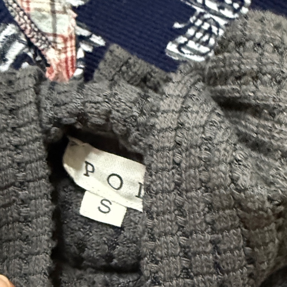 Pol Blue Waffle Plaid Butterfly Patchwork Hooded … - image 5